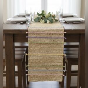 Jute Braid Natural Table Runner 14 X 90 Inch